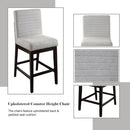 Edwyn - Counter Height Chair (Set of 2) - Gray Linen & Espresso