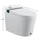 Smart Toilet With Bidet Seat Built In, Auto Open / Close Seat, Foot Sensor, LED Display - White