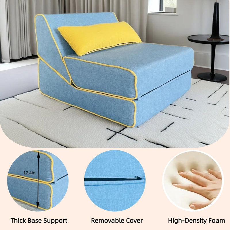 Three In One Folding Sofa, Convertible Bed, Easy To Carry Outdoors, Suitable For Living Room, Bedroom, Lounge, Outdoor