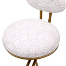 Round Print Bar Stools Upholstered Chairs For Kitchen (Set of 2)