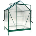 Polycarbonate Greenhouse, Heavy Duty Outdoor Aluminum Walk-In Green House Kit With Rain Gutter, Vent And Door For Backyard Garden