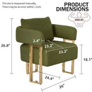 Modern Decorative Chair Teddy Fleece Upholstered And Metal Foot