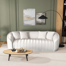 Markus - Mid-Century Modern Luxury Tight Back Couch - White