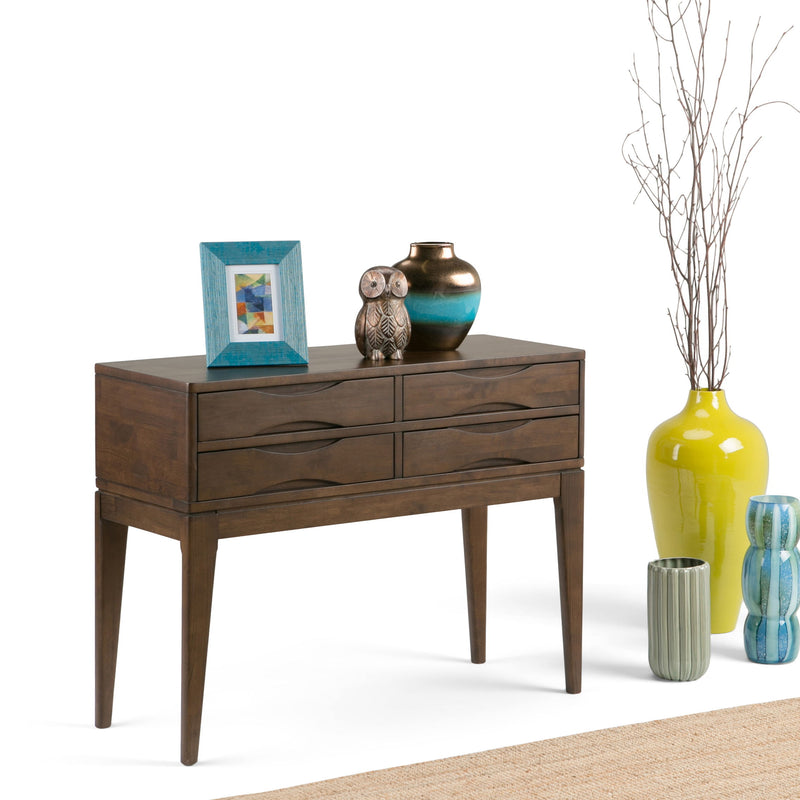 Harper - Hallway Console Table - Walnut Brown