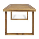 Outdoor Acacia Wood Dining Table, Sandblast Finish