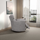 Lawson - Swivel Glider Suede Recliner Chair - Latte