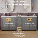 Double Sink Bathroom Vanity With Quartz Countertop