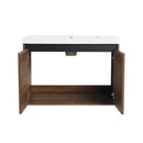 Bathroom Vanity Set With Resin Countertop Sink And 2 Doors, Engineered Wood