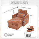 Multifunctional Chenille Recliner Sofa With Storage And Phone Bracket
