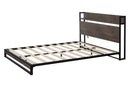 Platform Queen Bed with Socket, Fast Assemble Design