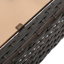 Nebulosity - Outdoor Accent Table With Square Glass Top - Brown Multi