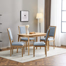 French Country Style Dining Chair With Upholstered Seating And Fluted Legs