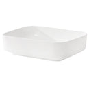 Rectangular Vessel Bathroom Sink, Modern - White
