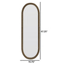 Oval Retro Mirror, Wall Hanging Mirror For Living Room