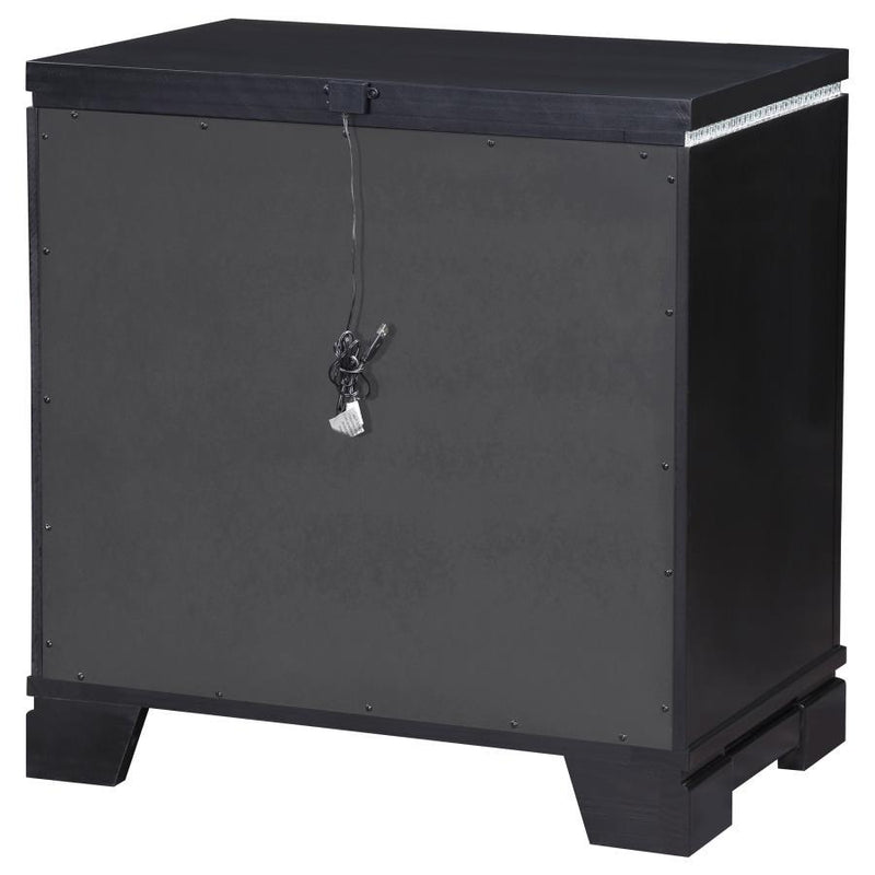 Cappola - 2-Drawer Nightstand - Black