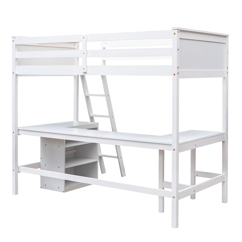 Loft Bed With Shelves With Desk