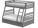 ACME Jason Bunk Bed (Twin/Full & Storage), Gray (1Set/2Ctn) 37840