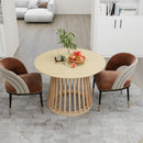 Modern Round Coffee Table With Grille Moldin