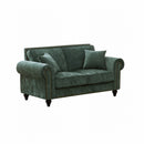 2 Seater Sofa With Rolled Arms, Tufted Upholstered Couch