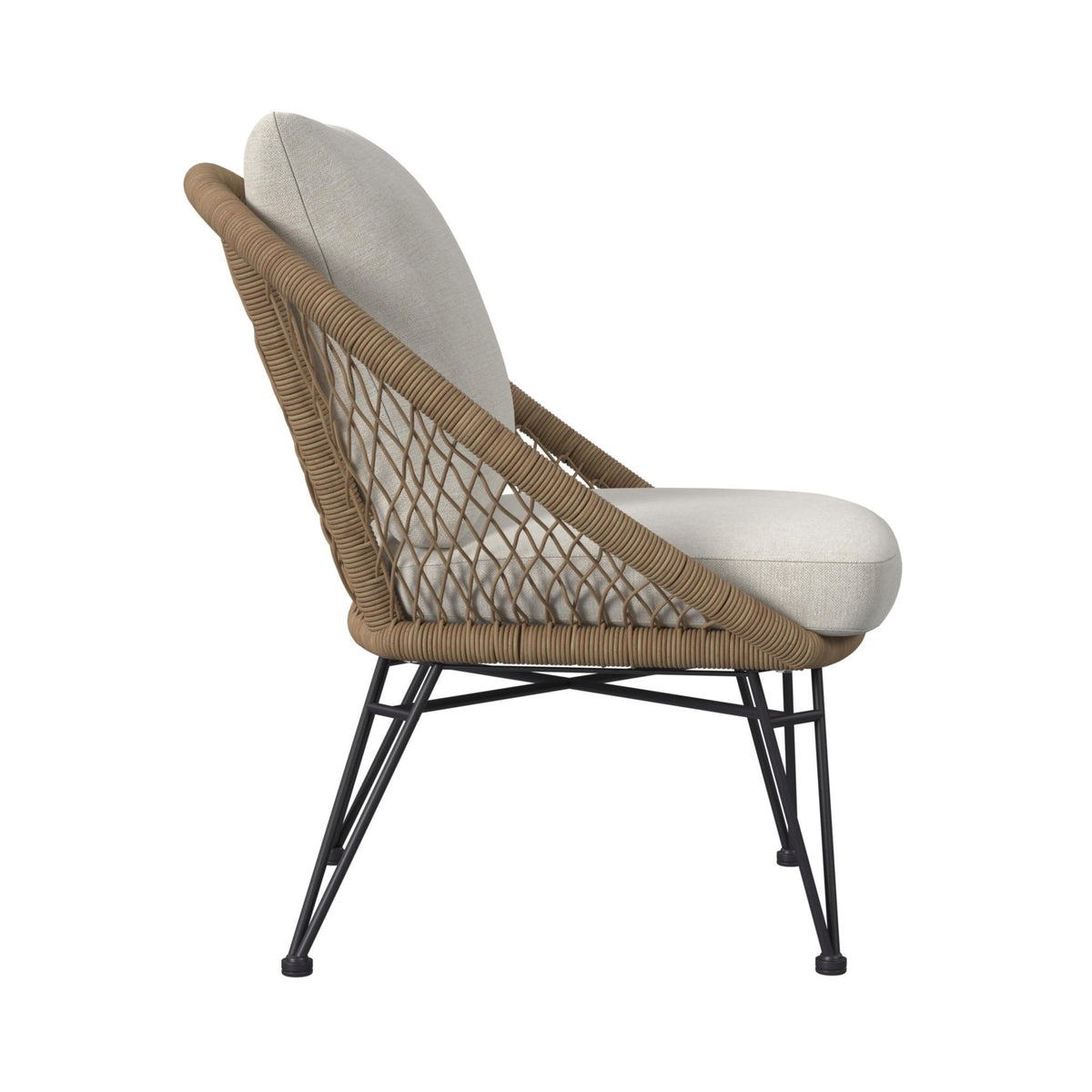Grace 4 Piece Outdoor Seating Set in Beige / Natural by Elements International, view 11