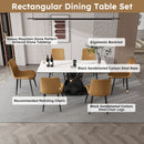 Rectangular Dining Table, Table For 8 Guests - Black / White