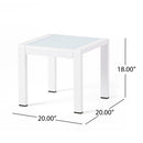 Cape Coral - Contemporary Side Table With Frosted Glass Top