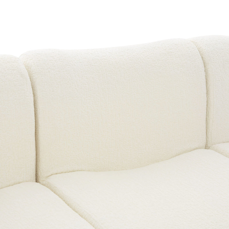 3 Seater Sofa Couch With Curved Armrests