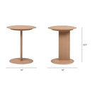Mode - Leatherette Round C-Shaped Sofa Side Table - Saddle Brown