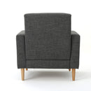 Nebulize - Upholstered Fabric Club Chair With Button Tufted And Square Off Arm And Back