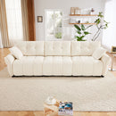Modern Sofa & Pillows, Textured Cover, High Rebound Cushions