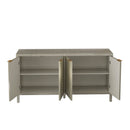 Buffet Cabinet With 4 Doors, Storage Sideboard For Living Room, Dining Room - Champagne