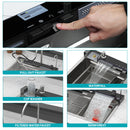 Kitchen Waterfall Sink Single Bowl With LED Faucet, Ledge Workstation, And Multi Function Pull Out Spray - Brushed Nickel