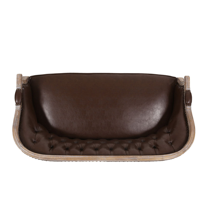 French Country Chesterfield Style Tufted Loveseat