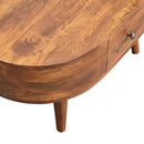 Mini Rounded Coffee Table - Chestnut