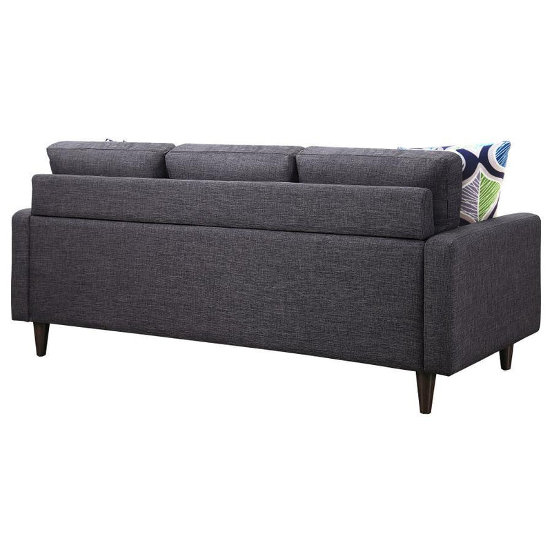 Watsonville - Upholstered Track Arm Tufted Sofa - Gray - Atlantic Fine Furniture Inc