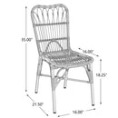 Outdoor Wicker Patio Dining Chairs Set With Durable Frame And Rattan Weave