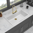 Waterfall Kitchen Sink With Pull Out Faucet & Cup Washer