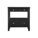 Danielle - 2 Drawer Nightstand With Knobs - Black