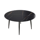 Modern Man-Made Stone Round Dining Table-Position For 6 People