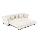 3 In 1 Convertible Sleeper Sofa Bed With Movable Ottoman