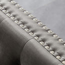 Modern Sofa Jeweled Buttons Tufted Square Arm Couch, 2 Pillows Included