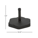 Umbrella Base With Hexagonal Shape - Black