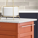 Create-A-Cart - 4 Doors Kitchen Cart - Gray Granite Top