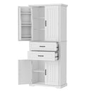 Elegant Multi Functional Storage Cabinet With Slide Rail Drawers, Adjustable Shelves