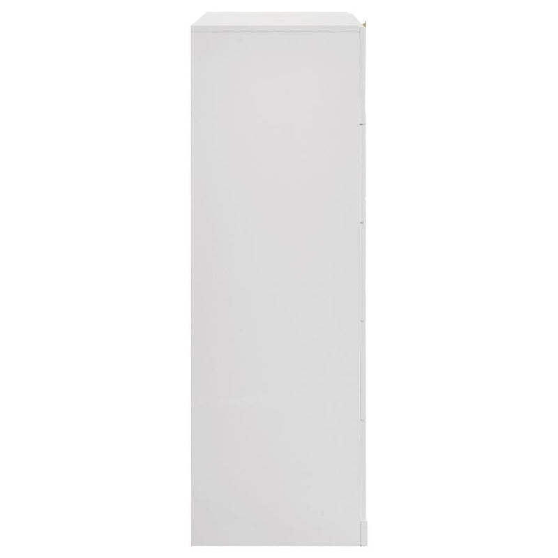 Ines - 5-Drawer Bedroom Chest Of Drawers - White High Gloss
