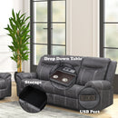 Zubaida - Sofa w/USB Dock & Console(Motion) - Atlantic Fine Furniture Inc