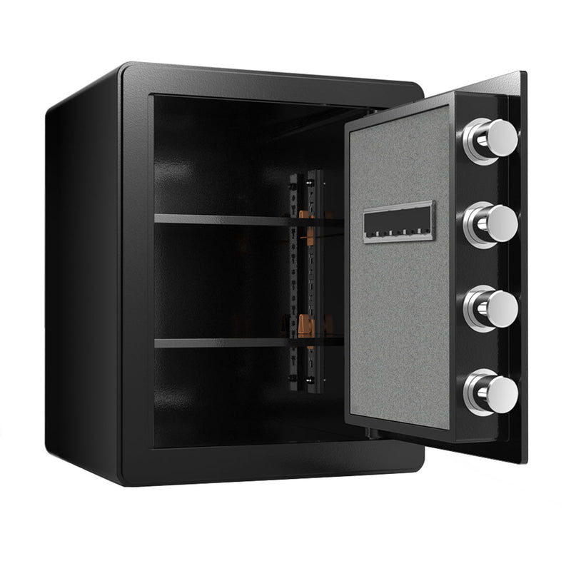 1.7 Cubic Feet Steel Safe, With Dual Alarms And Digital Touch Screen For Homes, Hotels, Offices And More - Black