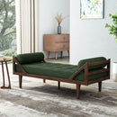 Chic Contemporary Chaise Lounge With Button Tufting And Bentwood Structure