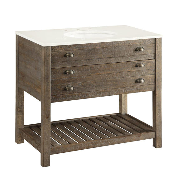 Charlotte Marble Topped One Drawer Vanity Sink