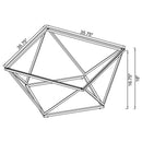 Brittania - Square Glass Top Geometric Coffee Table - Nickel